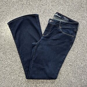 Eddie Bauer Jeans Slightly Curvy Boot Cut Womens 10P 32x30 Dark Wash Denim